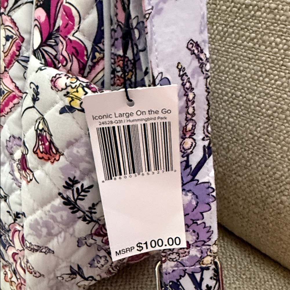 Vera Bradley Hummingbird Park Floral Quilted Crossbody Bag #27 - Picture 3 of 6